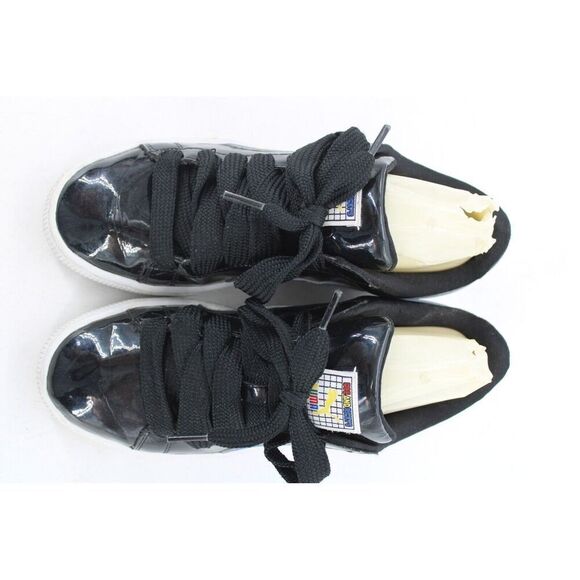 Puma Basket x DR Dee & Ricky Womens 36041801 Black Patent Leather Shoes Size 8.5 - Picture 3 of 12